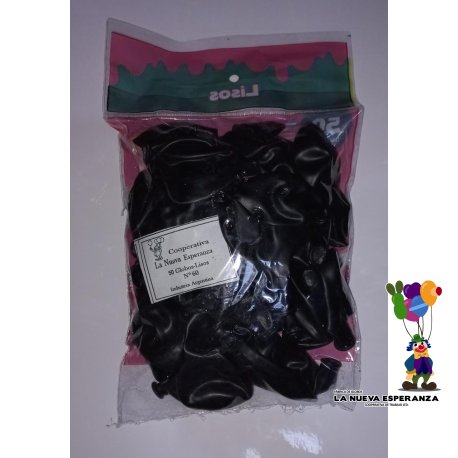 Liso color Negro Nº60 x 50 unidades (9 Pulgadas)